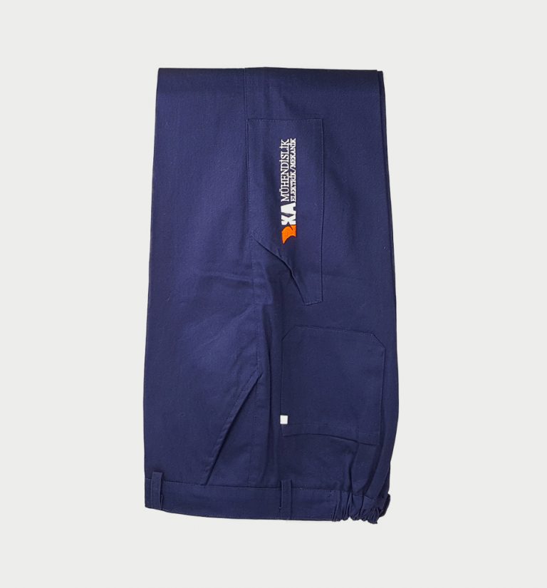 Cep Nakışlı Lacivert Pantolon