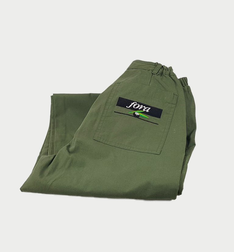 Haki Nakışlı Pantolon