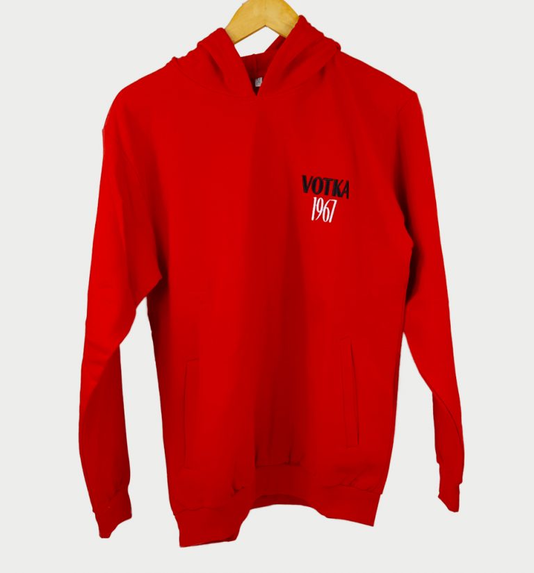 Ön Sırt Nakışlı Kırmızı Sweatshirt