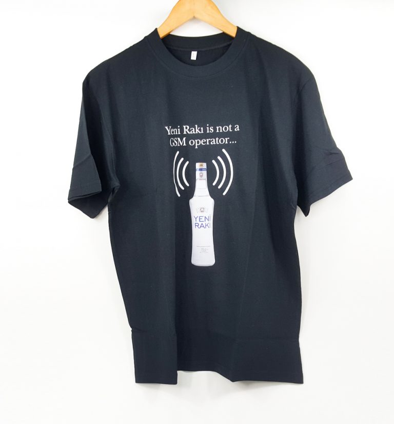 Ön Sırt Baskılı Siyah T-shirt