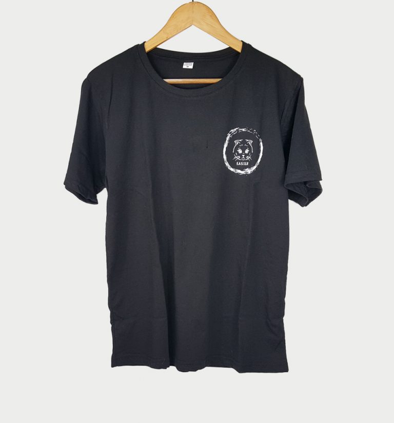 Ön Baskılı Siyah T-shirt