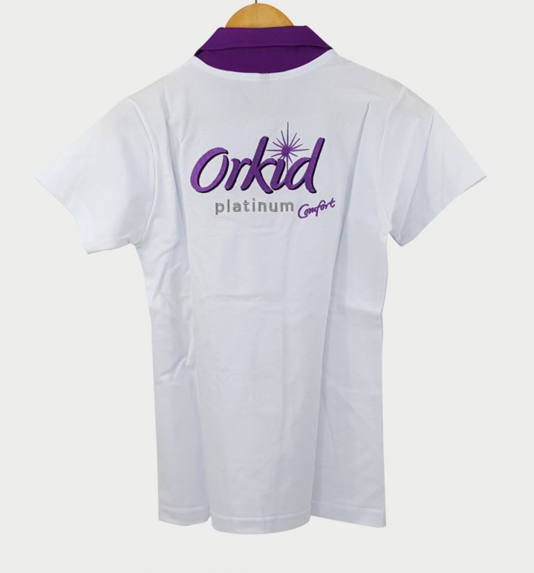 Ön Sırt Nakışlı Beyaz T-shirt
