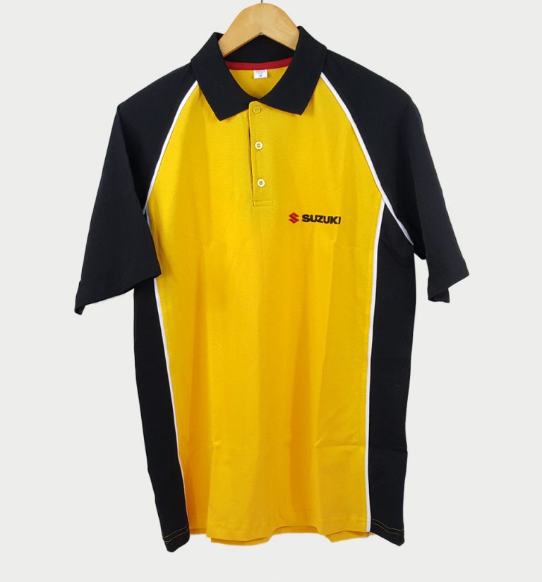 Sarı Siyah Nakışlı Tshirt